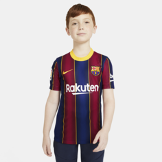 Футбольное джерси для школьников из домашней формы ФК «Барселона» Stadium 2020/21 - Синий Nike