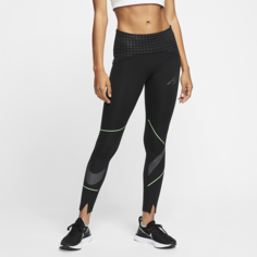Женские слегка укороченные беговые леггинсы со средней посадкой Nike Speed - Черный