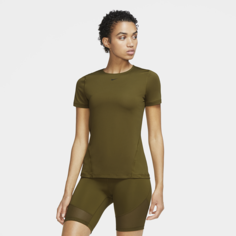 Женская футболка с коротким рукавом для тренинга Nike Pro - Зеленый