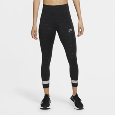 Женские слегка укороченные леггинсы для бега Nike Air - Черный