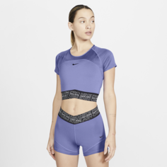 Женская футболка с коротким рукавом Nike Pro Dri-FIT - Пурпурный