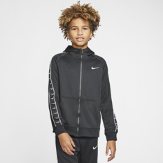 Худи с молнией во всю длину для мальчиков школьного возраста Nike Sportswear Swoosh - Черный