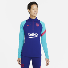 Женская футболка для футбольного тренинга FC Barcelona Academy Pro - Синий Nike