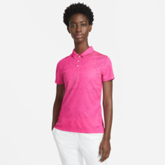 Женская рубашка-поло с коротким рукавом и принтом для гольфа Nike Dri-FIT - Розовый