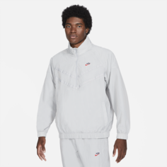 Мужская куртка с капюшоном и молнией на половину длины Nike Sportswear Heritage Windrunner - Серый