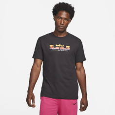 Мужская баскетбольная футболка с коротким рукавом Nike Dri-FIT LeBron Logo - Черный