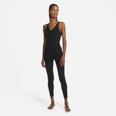 Женский слегка укороченный многослойный комбинезон Nike Yoga Luxe - Черный
