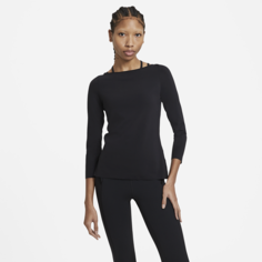 Женская футболка с длинным рукавом Nike Yoga Luxe - Черный