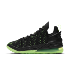 Баскетбольные кроссовки LeBron 18 “Black/Electric Green” - Черный Nike