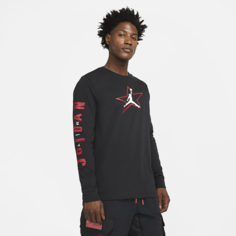 Мужская футболка с длинным рукавом с графикой Jordan AJ6 - Черный Nike