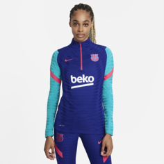 Женская футболка для футбольного тренинга FC Barcelona VaporKnit Strike - Синий Nike