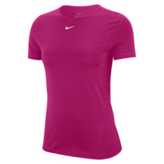 Женская футболка с коротким рукавом для тренинга Nike Pro - Красный
