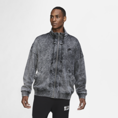 Мужская трикотажная куртка с эффектом выцветания Nike Sportswear - Черный