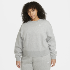Женская флисовая толстовка Nike Sportswear Essential (большие размеры) - Серый