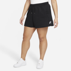 Женские флисовые шорты Nike Air (большие размеры) - Черный