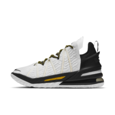 Баскетбольные кроссовки LeBron 18 “White/Black/Gold” - Белый Nike