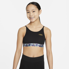 Спортивное бра для девочек школьного возраста Nike Dri-FIT Trophy - Черный