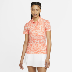 Женская рубашка-поло с принтом для гольфа Nike Dri-FIT - Оранжевый