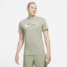 Мужская футболка для тренинга с логотипом Swoosh Nike Dri-FIT - Зеленый