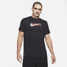 Мужская футболка для тренинга с логотипом Swoosh Nike Dri-FIT - Черный