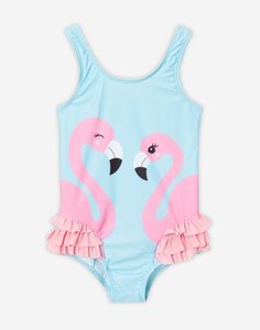 Слитный купальник с фламинго для девочки Gloria Jeans