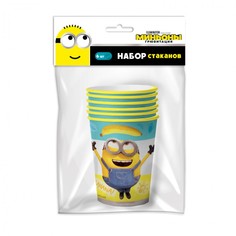 Набор бумажных стаканов ND Play Minions 2, 6 шт*250 мл (3D дизайн)
