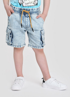 Джинсовые шорты с карго-карманами для мальчиков O'stin