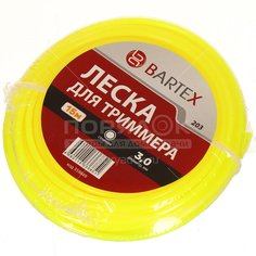 Леска для триммера Bartex круг желтая, 3 мм, 15 м