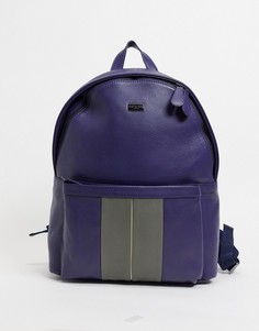 Кожаный рюкзак с полосками Ted Baker-Темно-синий