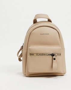 Светло-коричневый рюкзак мини с логотипом Claudia Canova-Нейтральный