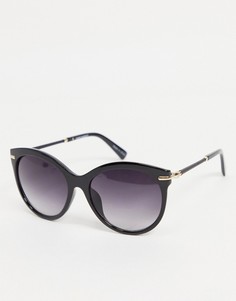 Солнцезащитные очки «кошачий глаз» черного цвета Vero Moda-Черный цвет