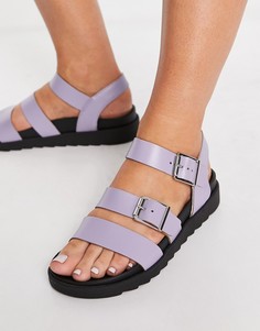 Сиреневые кожаные сандалии schuh Exclusive Chaser-Фиолетовый цвет