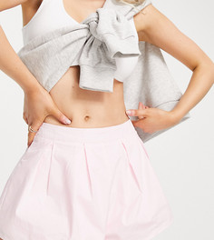 Розовые шорты со складками Missguided Petite-Розовый цвет