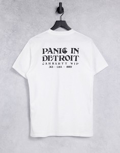 Белая футболка с принтом "Panic" на спине Carhartt WIP-Белый