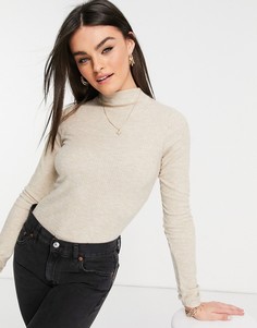 Бежевая водолазка с длинными рукавами River Island-Белый