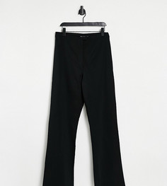 Черные эластичные брюки клеш из бенгалина ASOS DESIGN Tall-Черный цвет
