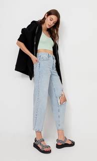 Stradivarius Худи Оверсайз На Молнии Черный Xs