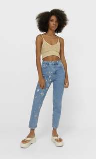 Stradivarius Бюстгальтер Бралетт С Кружевом Кроше Пастельно-Желтый M