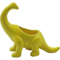 Горшок Динозавр-1 керамика желтый D16 H9 Без бренда