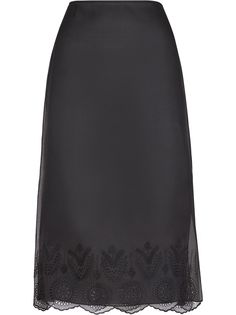 Fendi юбка миди с вышивкой