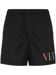 Valentino плавки-шорты с эластичным поясом и логотипом VLTN