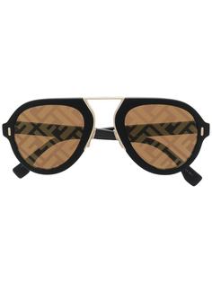 Fendi Eyewear солнцезащитные очки-авиаторы с логотипом FF