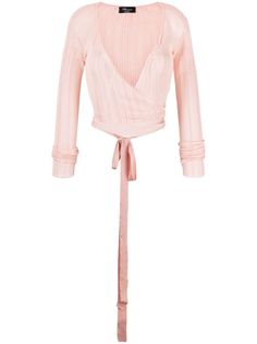 Blumarine топ с V-образным вырезом и сборками