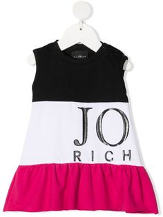 John Richmond Junior платье в стиле колор-блок с логотипом
