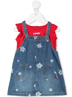 Levis Kids многослойное платье с цветочным принтом