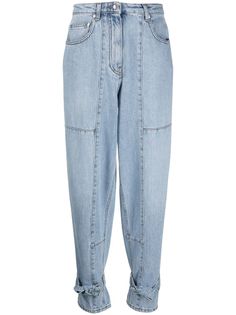 MSGM джинсы с завышенной талией и вставками