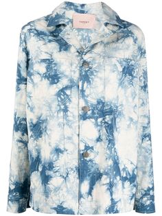 TWINSET джинсовая рубашка с принтом тай-дай