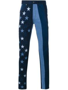 Givenchy полосатые джинсы с принтом звезд