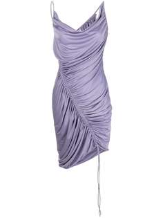 Bottega Veneta атласное платье мини со сборками