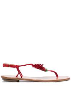 Aquazzura сандалии с бусинами